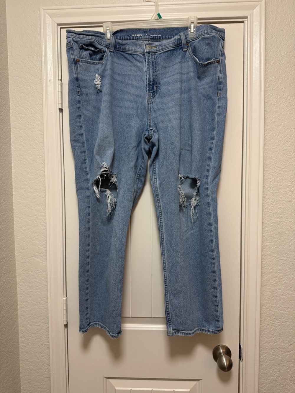 Old Navy Light Blue Distressed boyfriend loose Jeans
